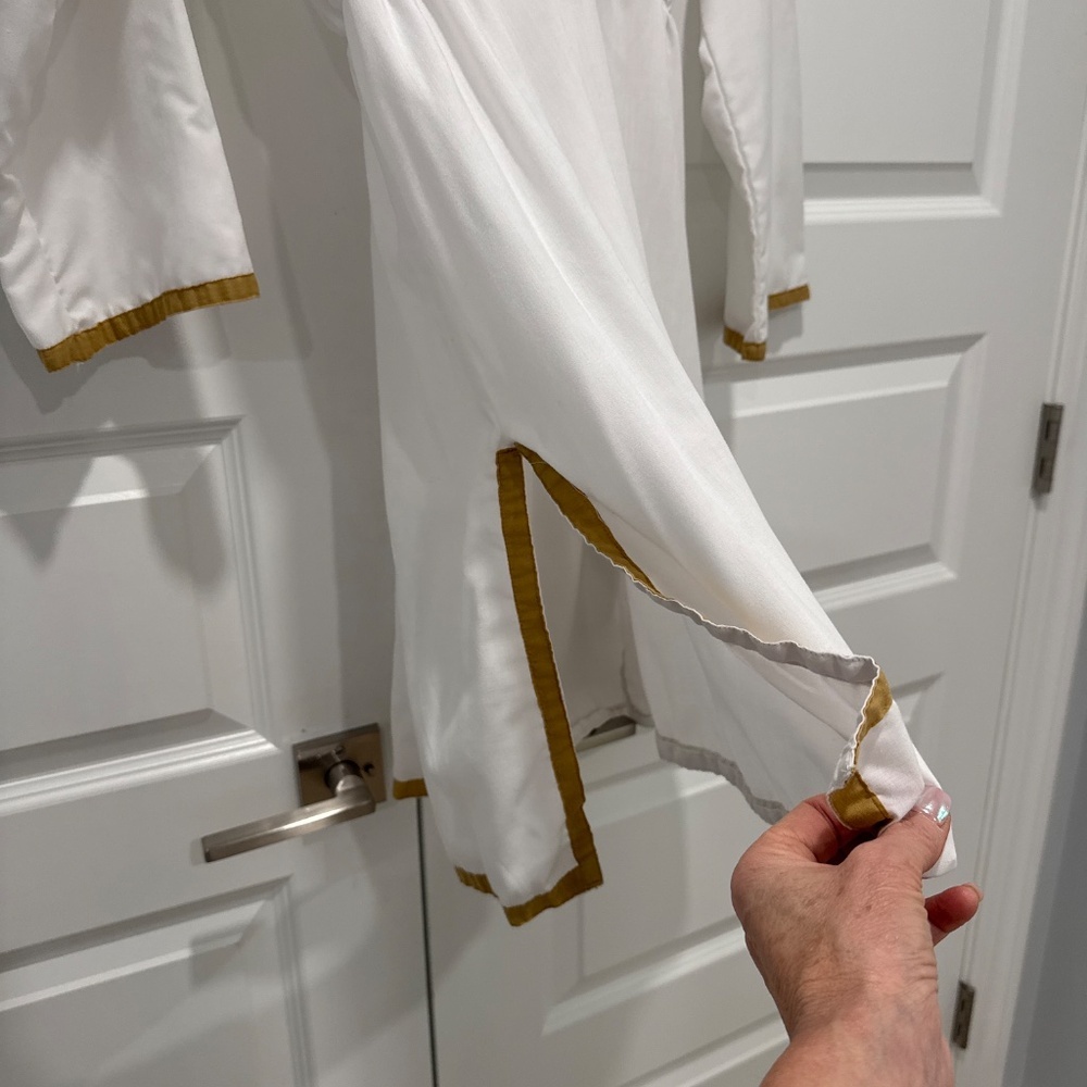 NWOT Beach Coverup white and gold OS - Picture 5 of 6